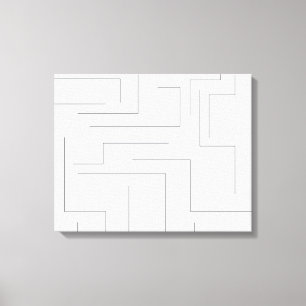 Simple, cool abstract, motion concept line pattern canvas print