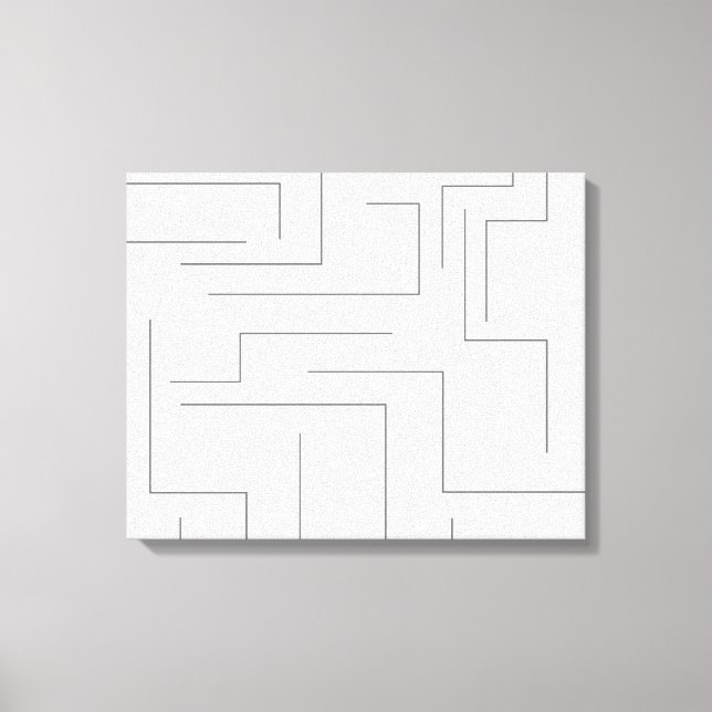 Simple, cool abstract, motion concept line pattern canvas print (Front)