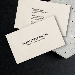 Simple Cool Paper Texture Consultant Business Card