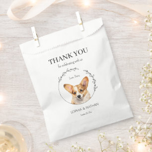 Simple Corgi Dog Wedding Thank You Favour Bag