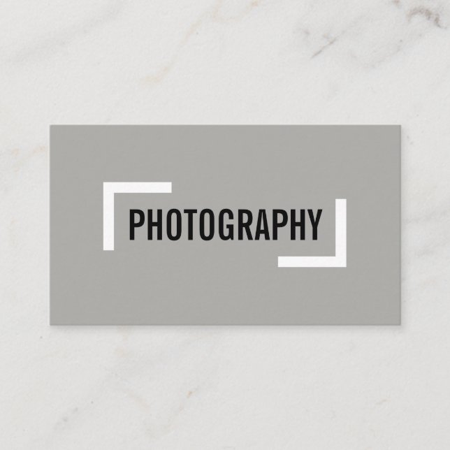 Simple / Corner Accents (White) Business Card (Front)