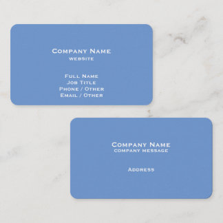 Simple Cornflower Blue Business Card
