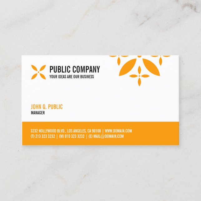 Simple Corporate One Sided Business Card (Front)