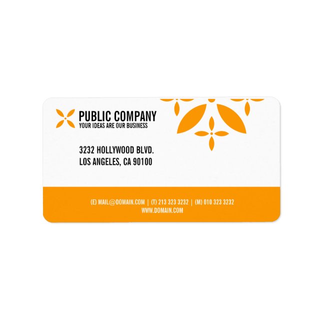 Simple Corporate Return Address Labels (Front)