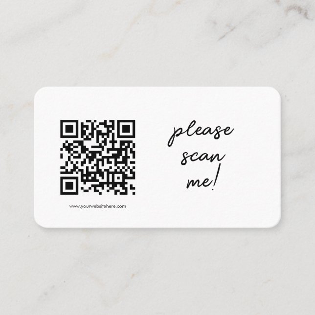 Simple Corporate Website QR Code Business Card (Front)