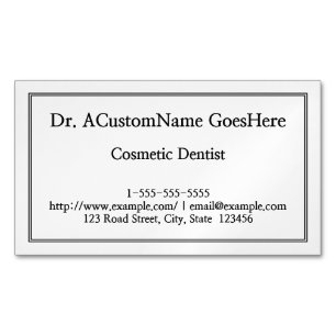 Simple Cosmetic Dentist Magnetic Business Card