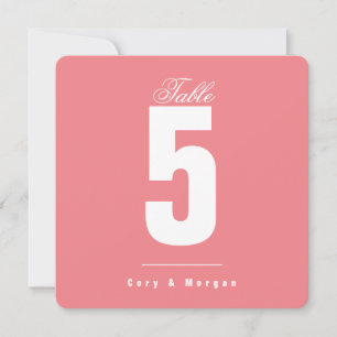 Simple Cotton Candy Pink   Solid   Table Number
