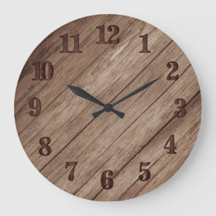 Simple Country Barn Wood Large Clock