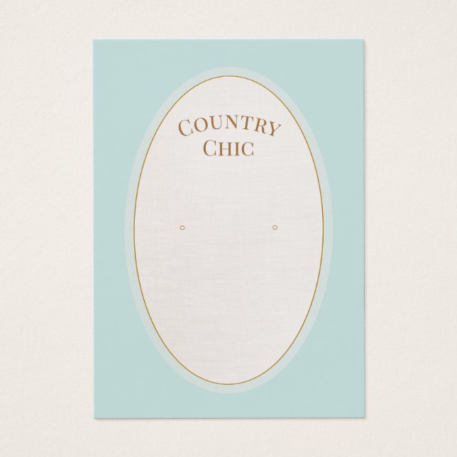 Simple Country Earring Display Card (Front)
