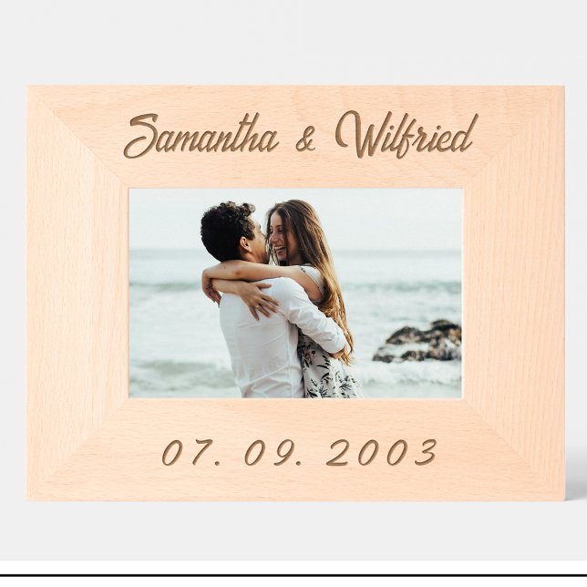 Simple Couple Date Name Custom Wood Frames (Creator Uploaded)