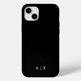 Simple Couple Name monogrammed iPhone 15 Mini Case