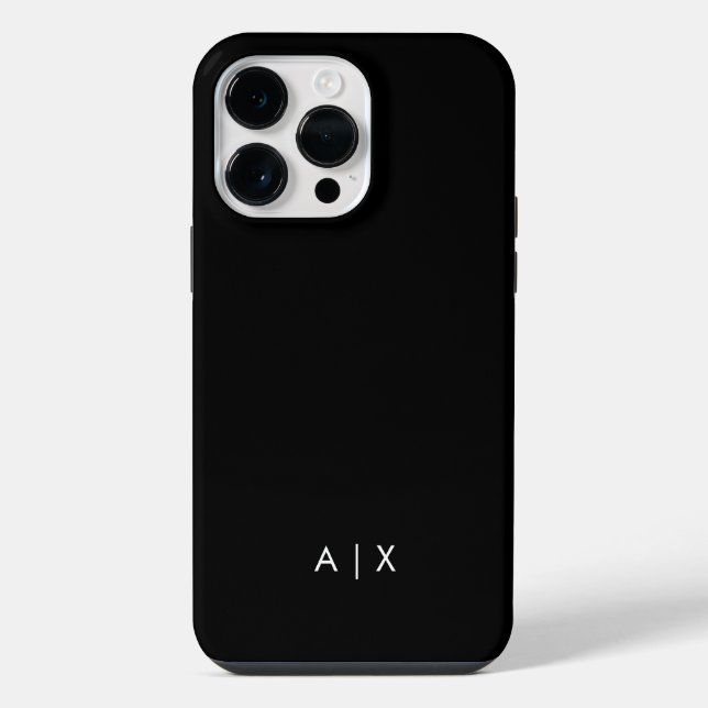 Simple Couple Name monogrammed iPhone Case (Back)