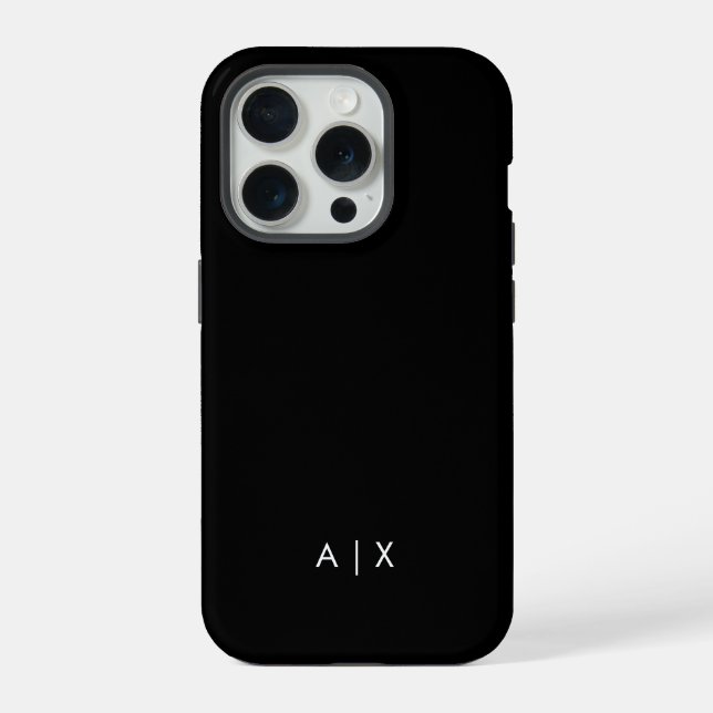 Simple Couple Name monogrammed iPhone Case (Back)