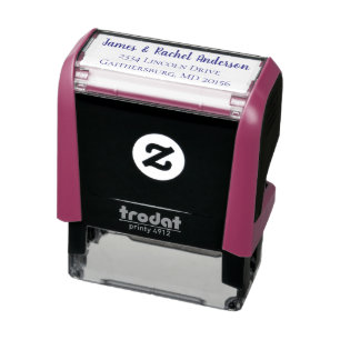 Simple Couple Personalised New Return Address Self-inking Stamp