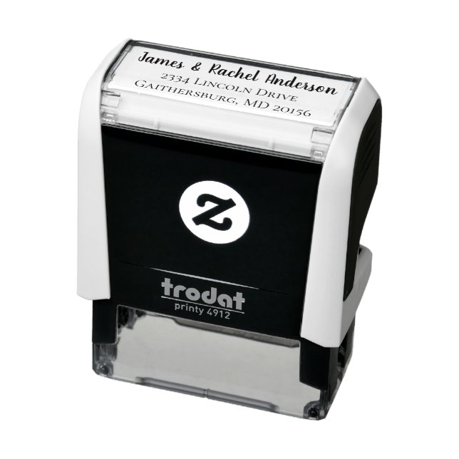 Simple Couple Personalised Return Address Self-inking Stamp (Product)