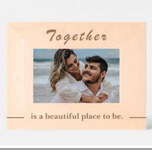 Simple Couple Quote Custom Wood Picture Frames