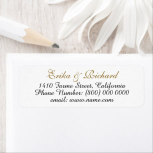 Simple Couple's Address Information White Wedding
