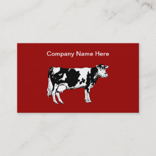 Simple Cow Theme Business Cards