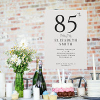 Simple Cream 85th Birthday Party