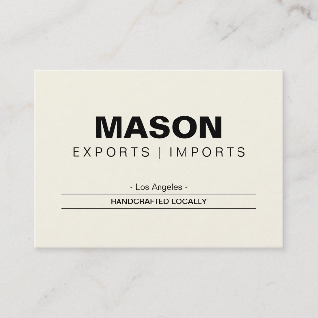 Simple | Cream Business Card (Front)