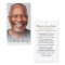 Simple Cross Photo Funeral Memorial Prayer Card 