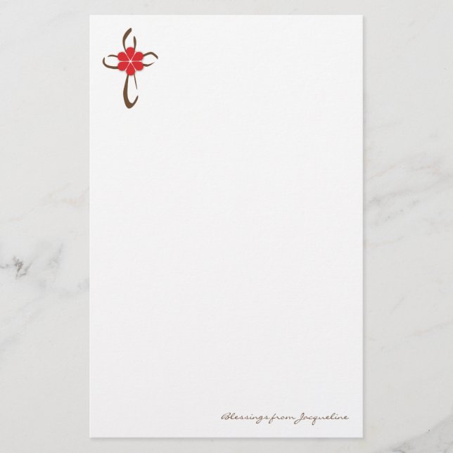 Simple Cross Stationery (Front)