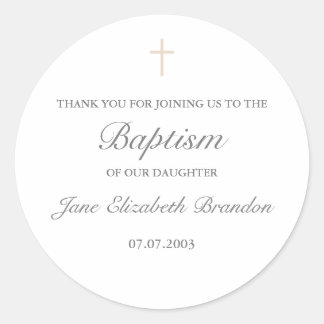 Simple cross stickers in coffee cream