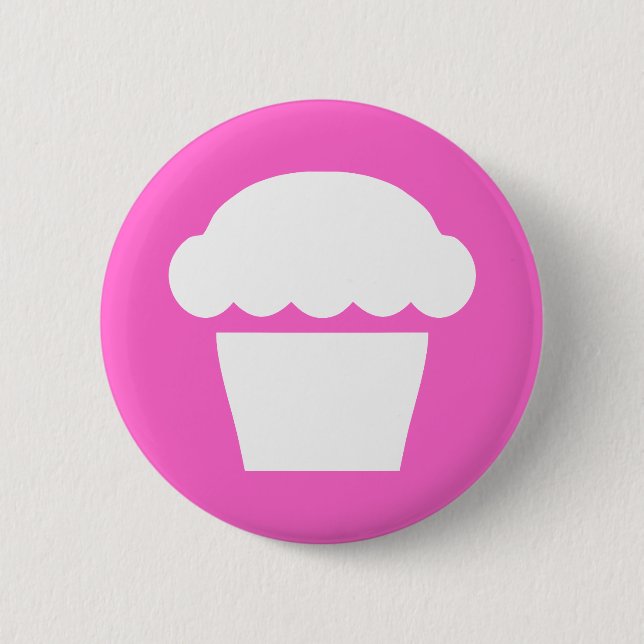 simple cupcake / muffin 6 cm round badge (Front)