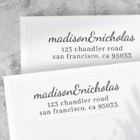 Simple Cursive Script Elegant Chic Return Address