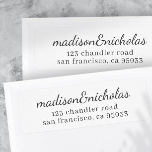 Simple Cursive Script Elegant Chic Return Address
