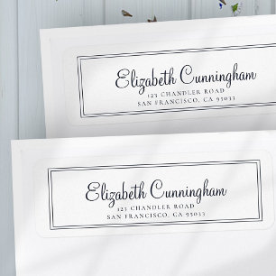 Simple Cursive Script Return Address