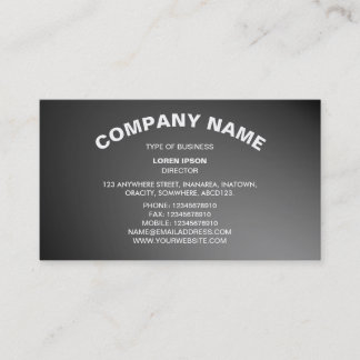 Simple Curved Text 06 - Grey Business Card