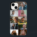 Simple Custom 9 Photo Collage Modern Personalised Case-Mate iPhone 14 Case<br><div class="desc">Minimal classy photo collage template to upload your favourite photos easily.</div>