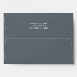 Simple custom address dark grey colour envelope