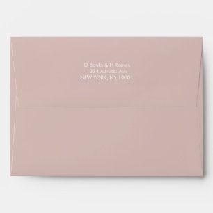 Simple custom address pastel pink colour envelope