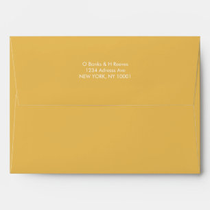 Simple custom address yellow colour envelope