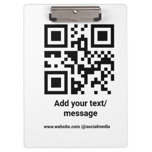 simple custom barcode add your text website QR Cla Clipboard