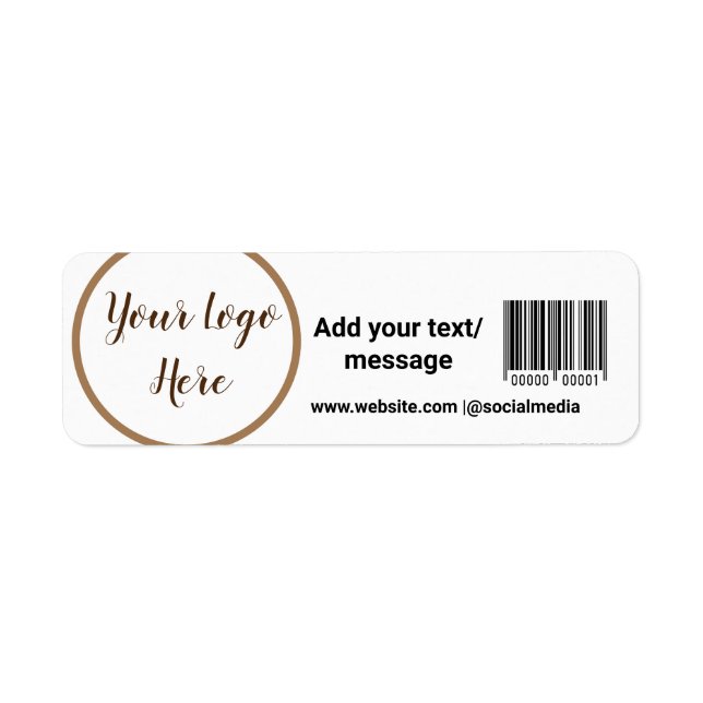 simple custom barcode add your text website QR  Sq (Front)