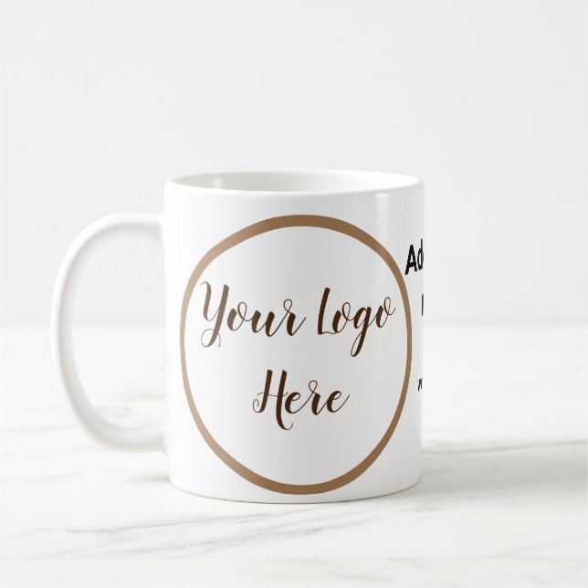 simple custom barcode add your text website QR  Sq Coffee Mug (Left)