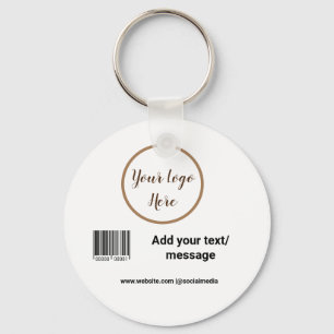 simple custom barcode add your text website QR  Sq Key Ring