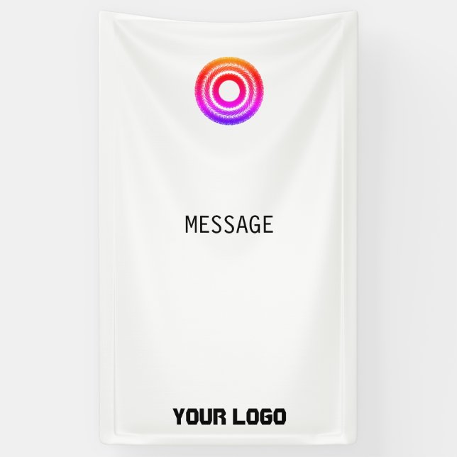 simple custom BLACK mandala monogram add your name Banner (Vertical)