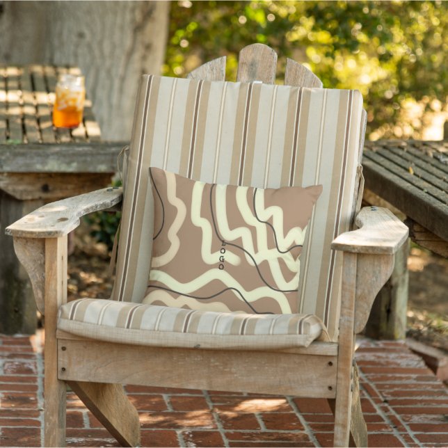 simple custom BLACK mandala monogram add your name Cushion (Chair)