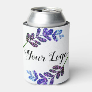 simple custom blue purple black leaves add logo t can cooler