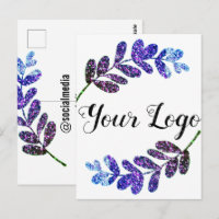 simple custom blue purple black leaves add logo t
