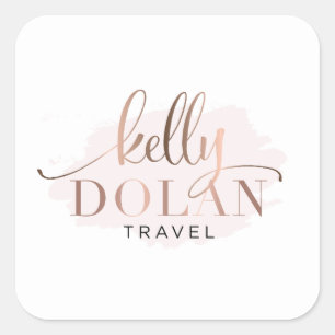 Simple Custom Business Add Your Own Logo Square Sticker