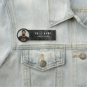 Simple Custom Business Employee Name and Photo Tag