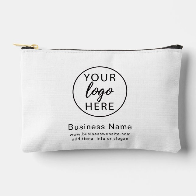 Simple Custom Business Logo Accessory Pouch (Front)
