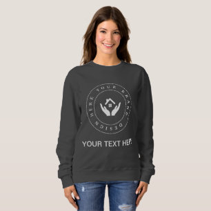 Simple Custom Business Logo and Text Promotional Sweatshirt