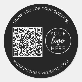Simple Custom Business Logo Classic Round Sticker