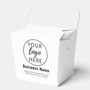 Simple Custom Business Logo Favour Box